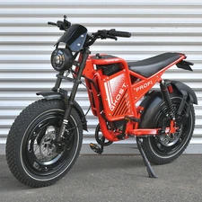 Электрофэтбайк Prof1 Ghost 20д. GS-2003 красный с мотором мощностью 1000W