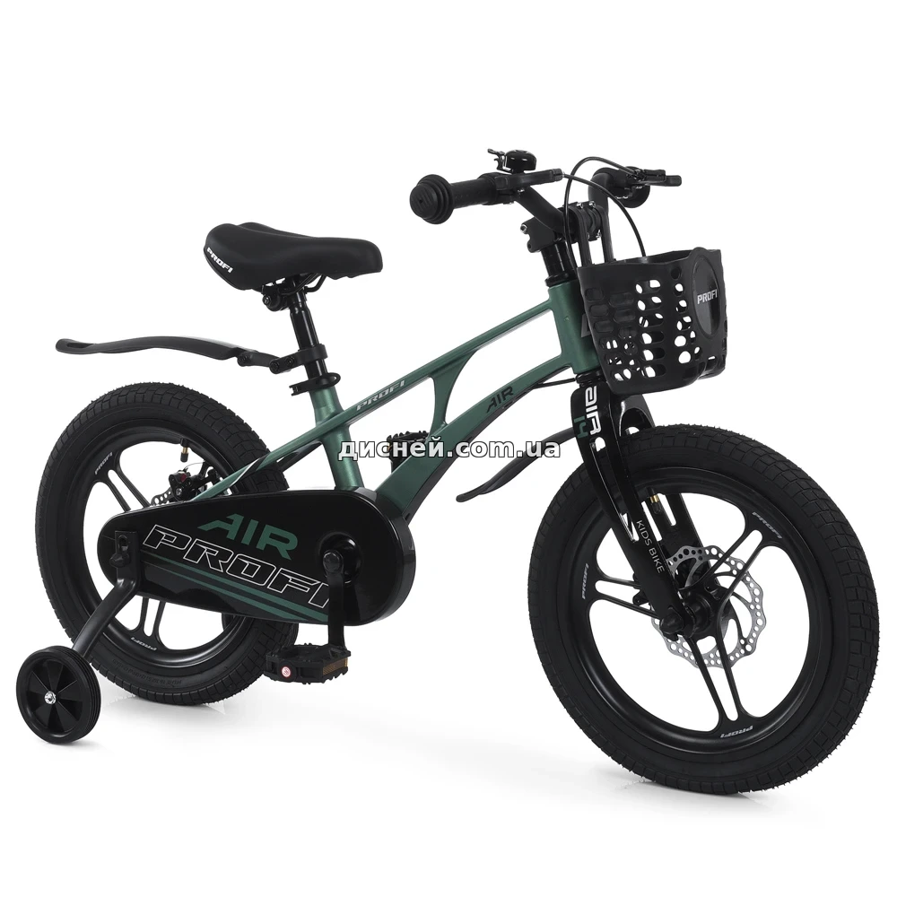 Дитячий велосипед Prof1 Air Pro 16д. MB 161059 dark green хакі з