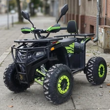 Подростковый квадроцикл ATV007-2-5 черно-зеленый с мотором 1500W
