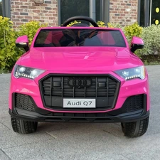 Детский электромобиль M 5796EBLR-8 розовый Audi Q7 с кожаным сиденьем купить