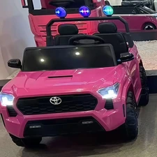 Двухместный детский электромобиль M 6408EBLR-8 розовый Toyota с мягким сиденьем