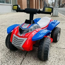 Детский квадроцикл на аккумуляторе M 6367ELR-3-4 красно-синий