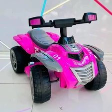 Детский квадроцикл на аккумуляторе M 6367ELR-8-11 розово-серый купить