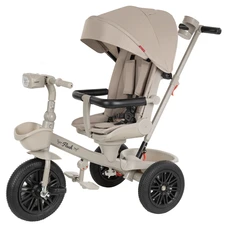 Трехколесный велосипед Tilly Flash T-3812 Beige бежевый с родительской ручкой