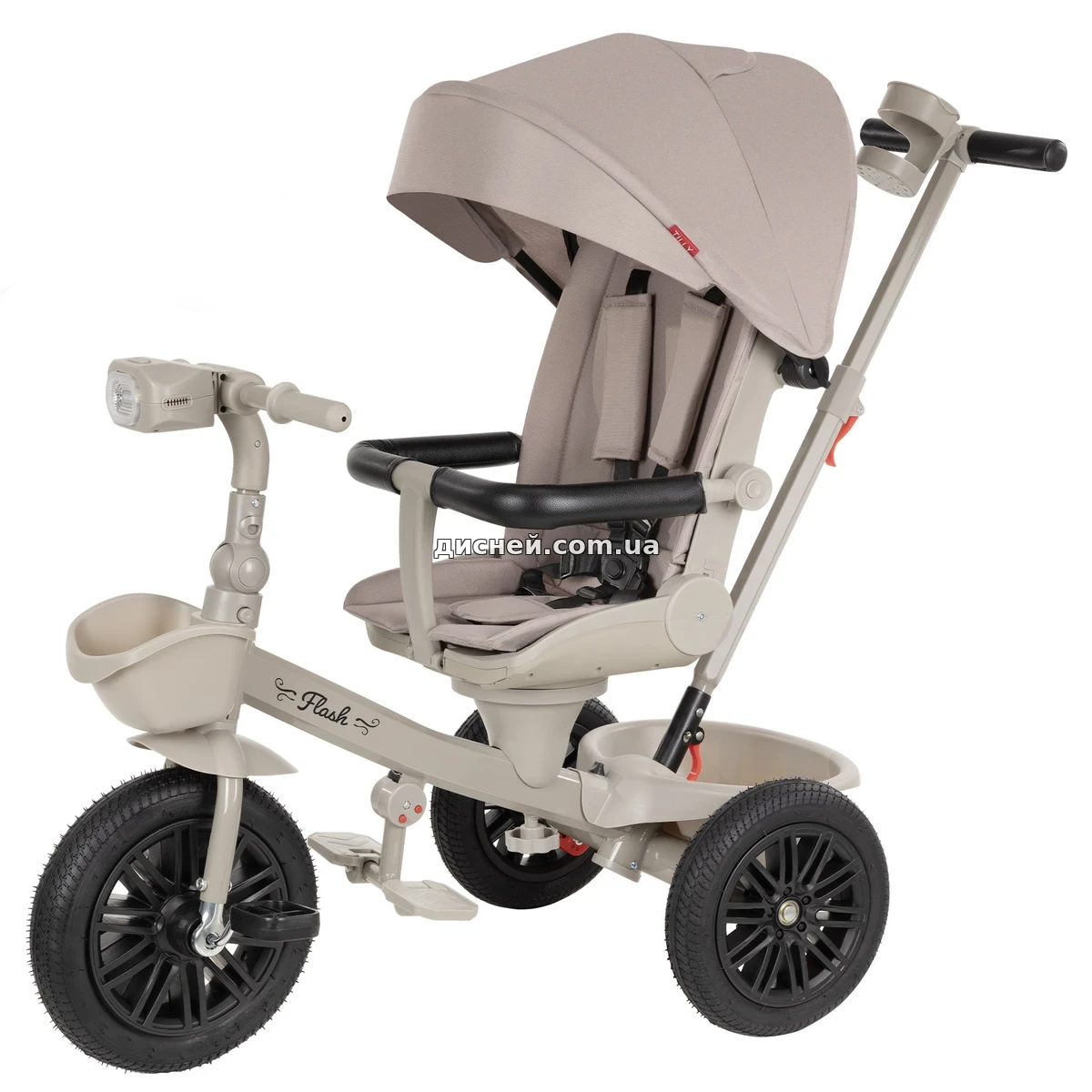 Трехколесный велосипед Tilly Flash T-3812 Grey серый с