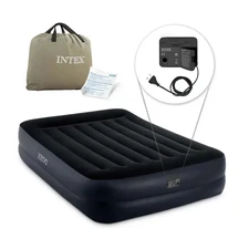 Надувная велюр кровать Intex 64124 размер 203 х 152 х 42 см