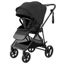 Прогулочная коляска Carrello Extra CRL-5532 Forest Black черная с реверсивным блоком