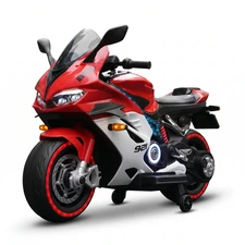 Детский мотоцикл M 6359EL-3-1 красно-белый Ducati с двумя моторами фото 11
