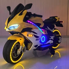 Детский мотоцикл M 6359EL-4-1 сине-белый Ducati с двумя моторами фото 16