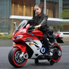 Детский мотоцикл M 6359EL-6-1 желто-белый Ducati с двумя моторами фото 71