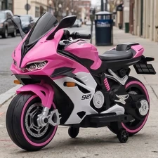 Детский мотоцикл M 6359EL-8-1 розово-белый Ducati с двумя моторами