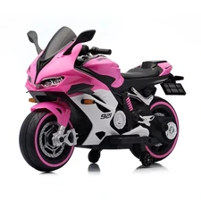 Детский мотоцикл M 6359EL-8-1 розово-белый Ducati с двумя моторами купить