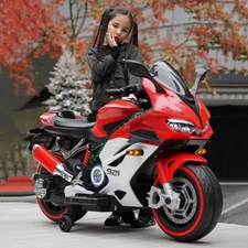 Детский мотоцикл M 6359EL-8-1 розово-белый Ducati с двумя моторами фото 86