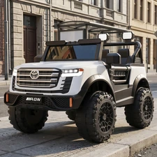 Детский электромобиль джип M 6353EBLR-1 белый с двумя моторами