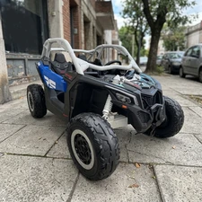 Двухместный детский электромобиль багги M 4920EBLR-4-11 сине-серый фото 14