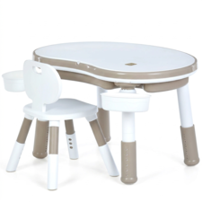Столик - конструктор Bambi M 6177-13 бежевый с двухсторонней столешницей фото 14