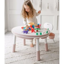 Столик - конструктор Bambi M 6177-13 бежевый с двухсторонней столешницей фото 54
