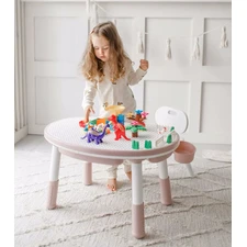 Столик - конструктор Bambi M 6177-13 бежевый с двухсторонней столешницей фото 71