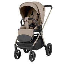 Универсальная коляска 2 в 1 Carrello Ultra CRL-6557 Vintage Beige бежевая с люлькой и прогулочным блоком фото 14