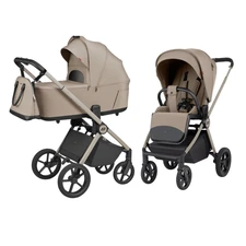 Универсальная коляска 2 в 1 Carrello Ultra CRL-6557 Vintage Beige бежевая с люлькой и прогулочным блоком купить