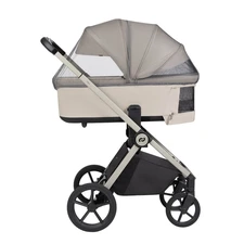 Универсальная коляска 2 в 1 Carrello Ultra CRL-6557 Vintage Beige бежевая с люлькой и прогулочным блоком фото 41