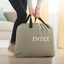 Надувная велюр кровать Intex 67770 с электронасосом 203 х 152 х 30 см фото 92
