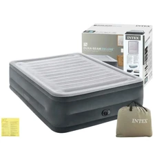 Надувная велюр кровать Intex 64418 с электронасосом 203 х 152 х 56 см фото 41