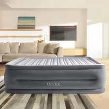 Надувная велюр кровать Intex 64418 с электронасосом 203 х 152 х 56 см фото 71