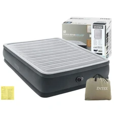 Надувная велюр кровать Intex 64414 с электронасосом 203 х 152 х 46 см фото 63