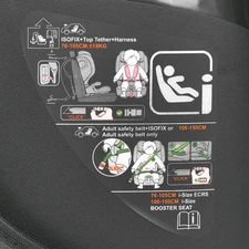 Детское автокресло El Camino i-Pro ME 1234 Gray серое Isofix и Top Tether фото 11