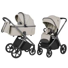 Универсальная коляска 2 в 1 Carrello Vector CRL-6700 Zephyr Beige светло-бежевая с сумочкой купить