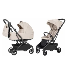 Универсальная коляска 2 в 1 Carrello Magia CRL-6655 Laguna Beige светло-бежевая с чехлом на ножки купить