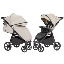 Прогулочная коляска Carrello Bravo CRL-5515 Sable Beige серо-бежевая с подстаканником купить