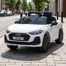 Детский электромобиль M 6506EBLR-1 белый Audi с двумя моторами по 35W