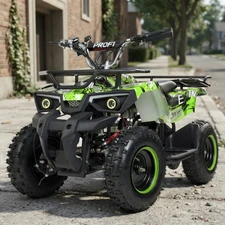 Квадроцикл на аккумуляторе HB-ATV1000AS-5 зеленый с надувными колесами
