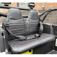 Двухместный детский багги M 6481EBLR-1(24V) белый с мягкими EVA колесами фото 16
