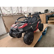 Двухместный детский багги M 6481EBLR-3(24V) красный с мягкими EVA колесами фото 14