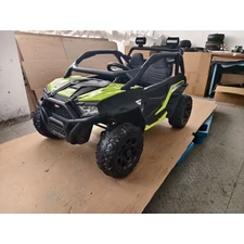 Двухместный детский багги M 6481EBLR-5(24V) зеленый с мягкими EVA колесами фото 14