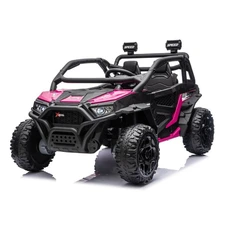 Двухместный детский багги M 6481EBLR-8(24V) розовый с мягкими EVA колесами купить