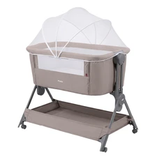Детская кроватка Carrello Molto CRL-15502 Leviro Grey серая приставная купить
