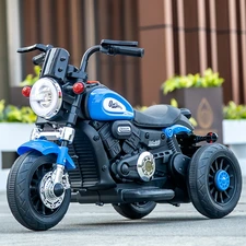 Детский мотоцикл M 6526ER-12 голубой с пультом управления фото 37