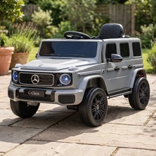 Детский электромобиль JJ2580EBLR-11(24V) серый Mercedes с мягким сиденьем