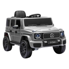 Детский электромобиль JJ2580EBLR-11(24V) серый Mercedes с мягким сиденьем фото 14