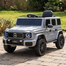 Детский электромобиль JJ2580EBLR-11(24V) серый Mercedes с мягким сиденьем фото 63