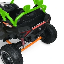 Двухместный детский багги M 6149EBLR-11-7(24V) серо-оранжевый 2 мотора по 120 Вт фото 11