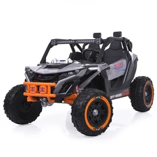 Двухместный детский багги M 6149EBLR-11-7(24V) серо-оранжевый 2 мотора по 120 Вт купить