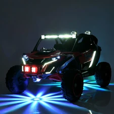 Двухместный детский багги M 6149EBLR-11-7(24V) серо-оранжевый 2 мотора по 120 Вт фото 54