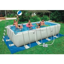 Каркасный бассейн Intex 28350 Rectangular Ultra Frame Pool (400х200х100)