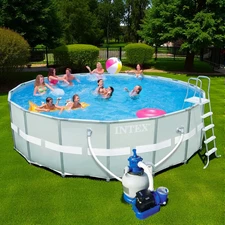 Каркасный бассейн Intex 28334, 549 х 132 см., песочный фильтр с хлоргенератором фото 41