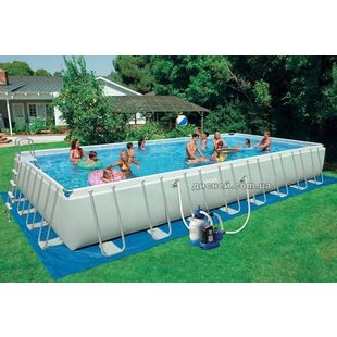Купить Каркасный бассейн Intex 28372 Rectangular Ultra Frame Pool (975х488х132)